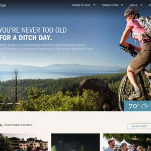 Screenshot of the Go Tahoe North website